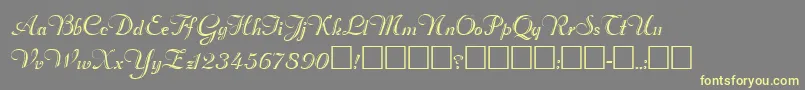 RimfrostRegular Font – Yellow Fonts on Gray Background