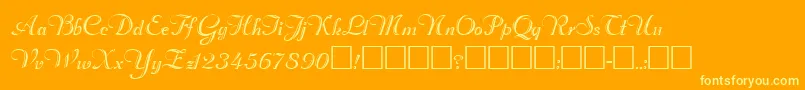 RimfrostRegular Font – Yellow Fonts on Orange Background