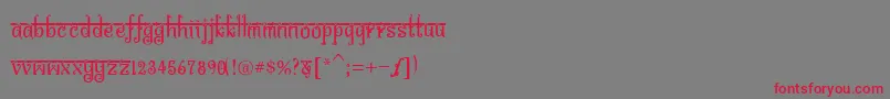 BitlingsraviRegular Font – Red Fonts on Gray Background