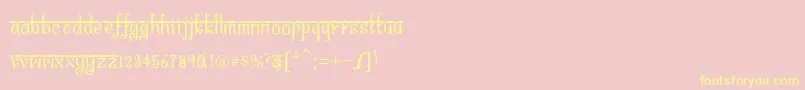 BitlingsraviRegular Font – Yellow Fonts on Pink Background