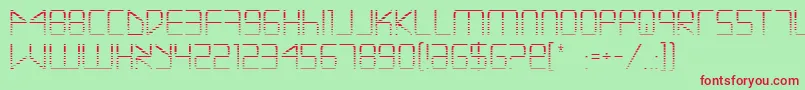 EscapeArtistGradient Font – Red Fonts on Green Background
