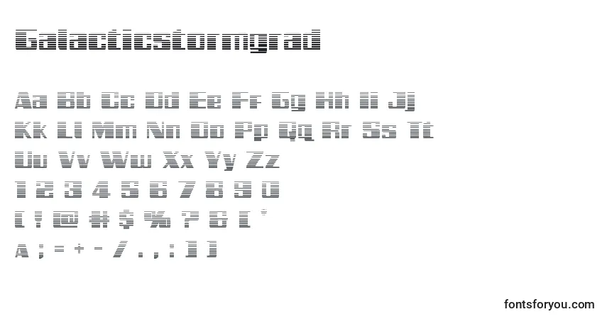Шрифт Galacticstormgrad – алфавит, цифры, специальные символы