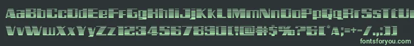 フォントGalacticstormgrad – 黒い背景に緑の文字