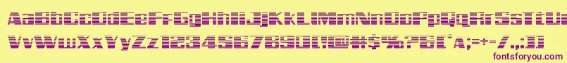 Galacticstormgrad Font – Purple Fonts on Yellow Background