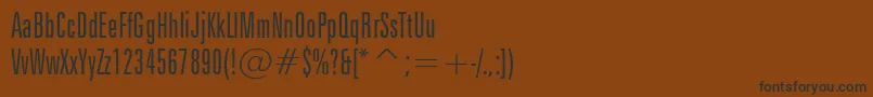 Шрифт ZurichLightExtraCondensedBt – чёрные шрифты на коричневом фоне