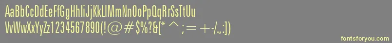 Шрифт ZurichLightExtraCondensedBt – жёлтые шрифты на сером фоне