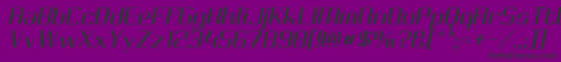 ChoktoffOblique Font – Black Fonts on Purple Background