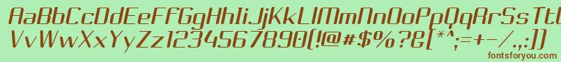 ChoktoffOblique Font – Brown Fonts on Green Background