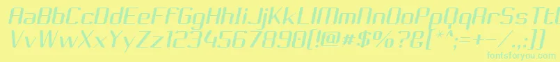 ChoktoffOblique Font – Green Fonts on Yellow Background