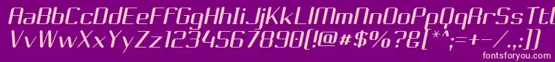 ChoktoffOblique Font – Pink Fonts on Purple Background