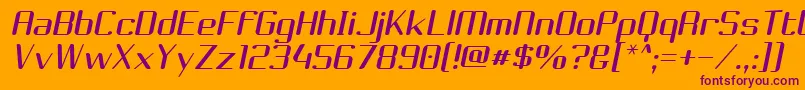 ChoktoffOblique Font – Purple Fonts on Orange Background