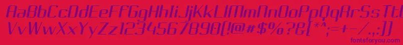 ChoktoffOblique Font – Purple Fonts on Red Background