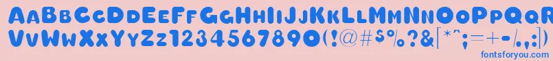 Oleadascapsssk Font – Blue Fonts on Pink Background