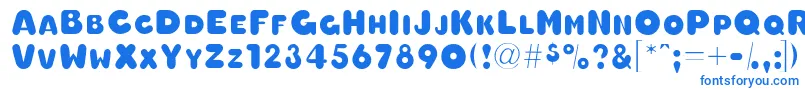 フォントOleadascapsssk – 白い背景に青い文字