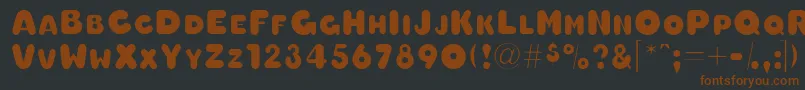 Шрифт Oleadascapsssk – коричневые шрифты на чёрном фоне