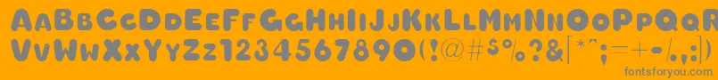 フォントOleadascapsssk – オレンジの背景に灰色の文字