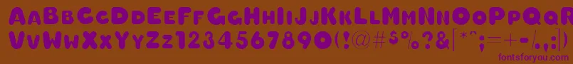 Oleadascapsssk Font – Purple Fonts on Brown Background