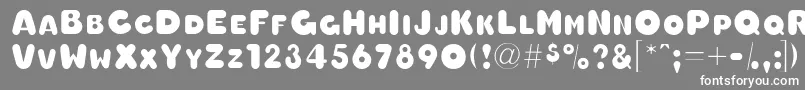 フォントOleadascapsssk – 灰色の背景に白い文字