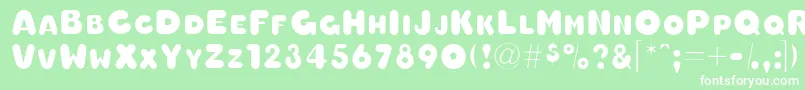 Oleadascapsssk Font – White Fonts on Green Background