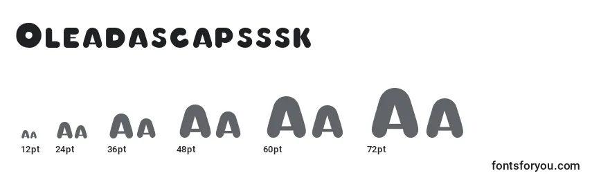 Размеры шрифта Oleadascapsssk