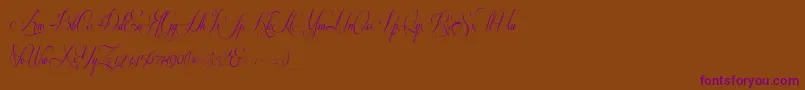 Respective2.0-Schriftart – Violette Schriften auf braunem Hintergrund
