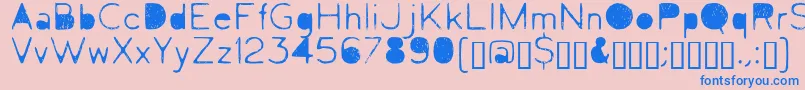 Letrograda-fontti – siniset fontit vaaleanpunaisella taustalla