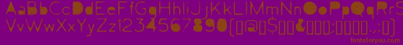 Шрифт Letrograda – коричневые шрифты на фиолетовом фоне