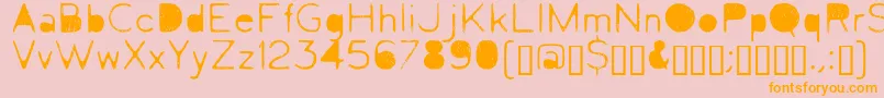 Letrograda Font – Orange Fonts on Pink Background