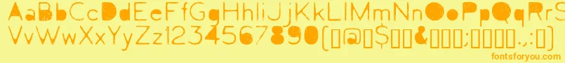 Letrograda Font – Orange Fonts on Yellow Background