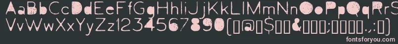 Letrograda-fontti – vaaleanpunaiset fontit mustalla taustalla