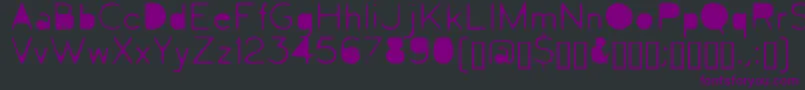 Letrograda-Schriftart – Violette Schriften auf schwarzem Hintergrund