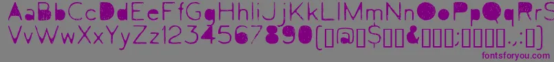 Letrograda-fontti – violetit fontit harmaalla taustalla