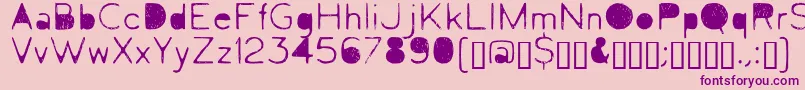 Letrograda Font – Purple Fonts on Pink Background