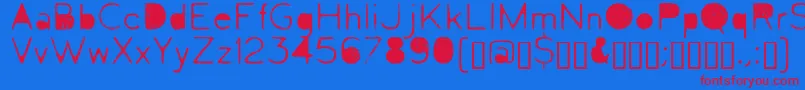 フォントLetrograda – 赤い文字の青い背景