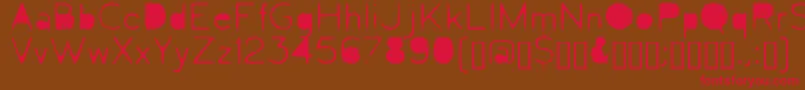 Letrograda Font – Red Fonts on Brown Background
