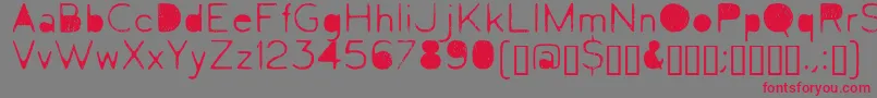Letrograda Font – Red Fonts on Gray Background
