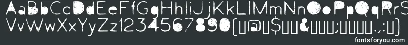 Letrograda-Schriftart – Weiße Schriften auf schwarzem Hintergrund