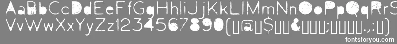 フォントLetrograda – 灰色の背景に白い文字