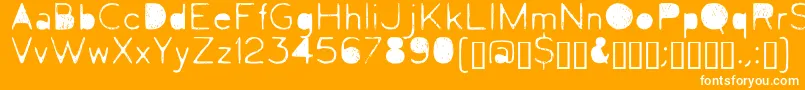 Letrograda Font – White Fonts on Orange Background