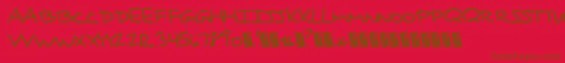 Rightprice Font – Brown Fonts on Red Background