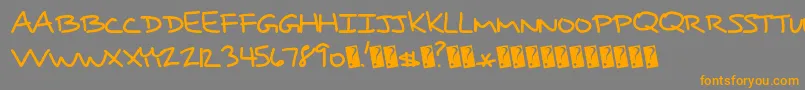 Rightprice Font – Orange Fonts on Gray Background