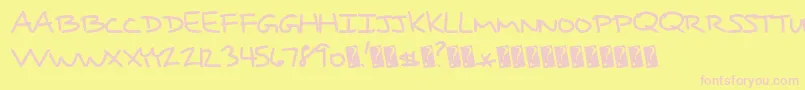 Rightprice Font – Pink Fonts on Yellow Background