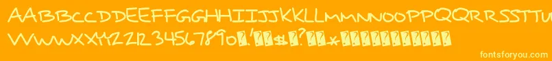 Rightprice Font – Yellow Fonts on Orange Background