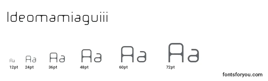 Размеры шрифта Ideomamiaguiii
