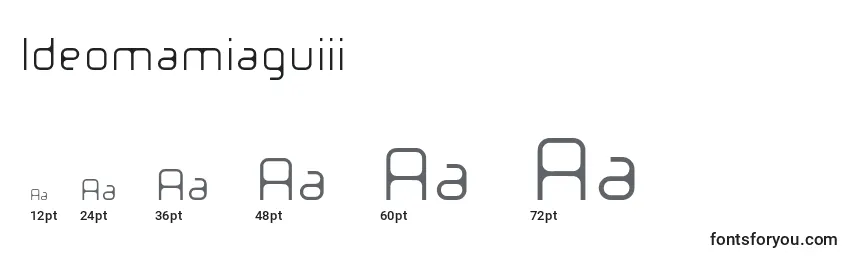 Ideomamiaguiii Font Sizes