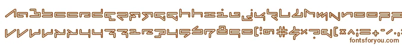 Шрифт FabricateInline – коричневые шрифты на белом фоне