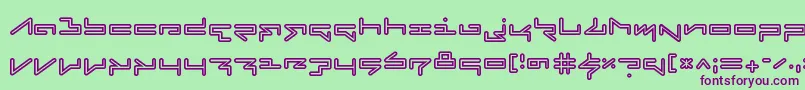 FabricateInline Font – Purple Fonts on Green Background