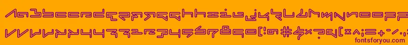 Шрифт FabricateInline – фиолетовые шрифты на оранжевом фоне