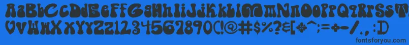 ShagadelicBold Font – Black Fonts on Blue Background