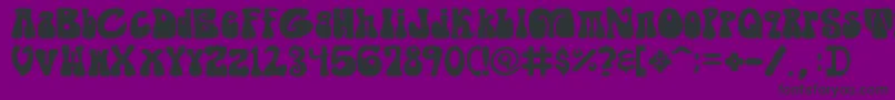 Fonte ShagadelicBold – fontes pretas em um fundo violeta